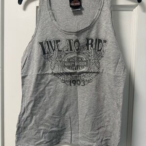 Harley-Davidson Live to Ride Gray Tank Top